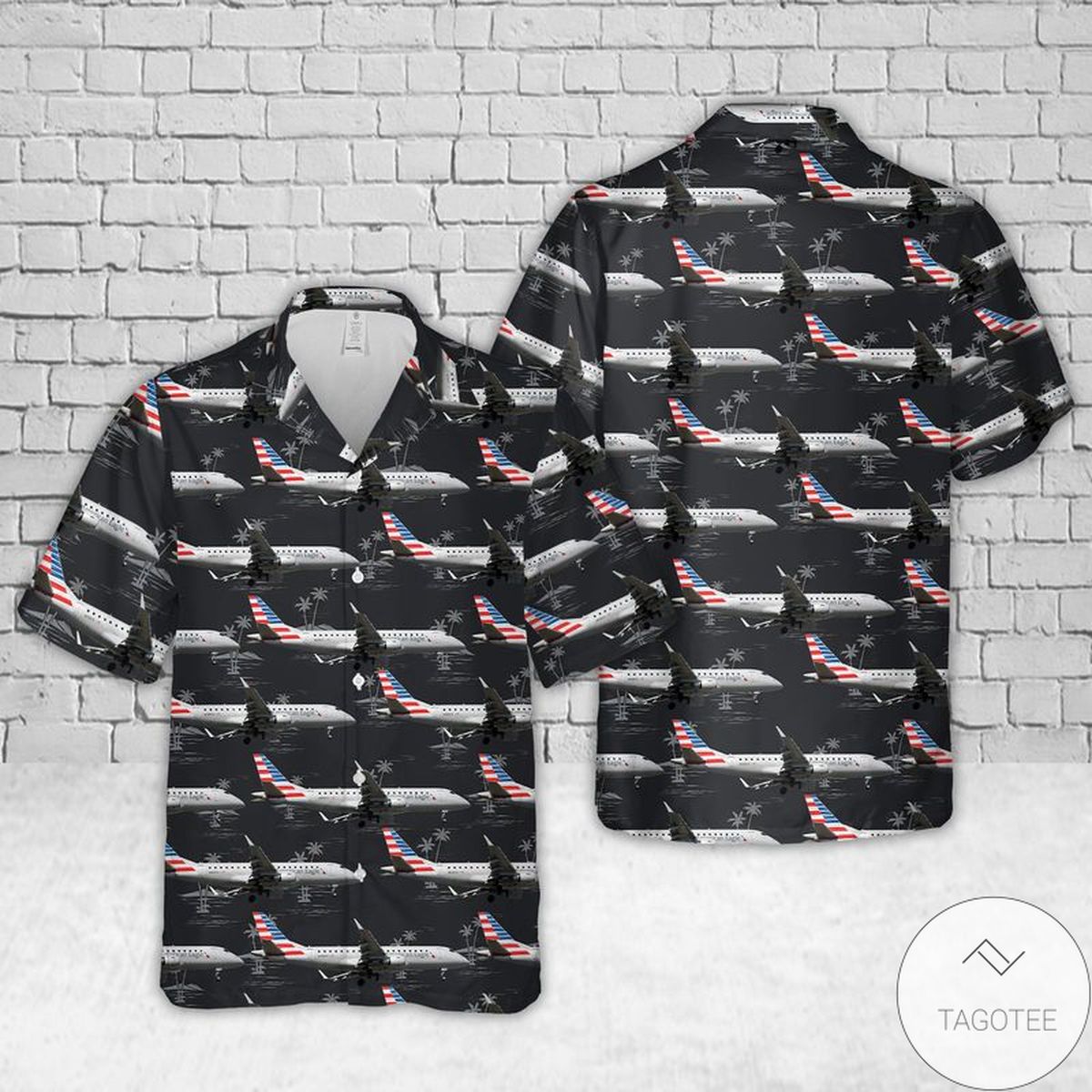 American Eagle Embraer E175 Hawaiian Shirt American Eagle Embraer E175 Hawaiian Shirt