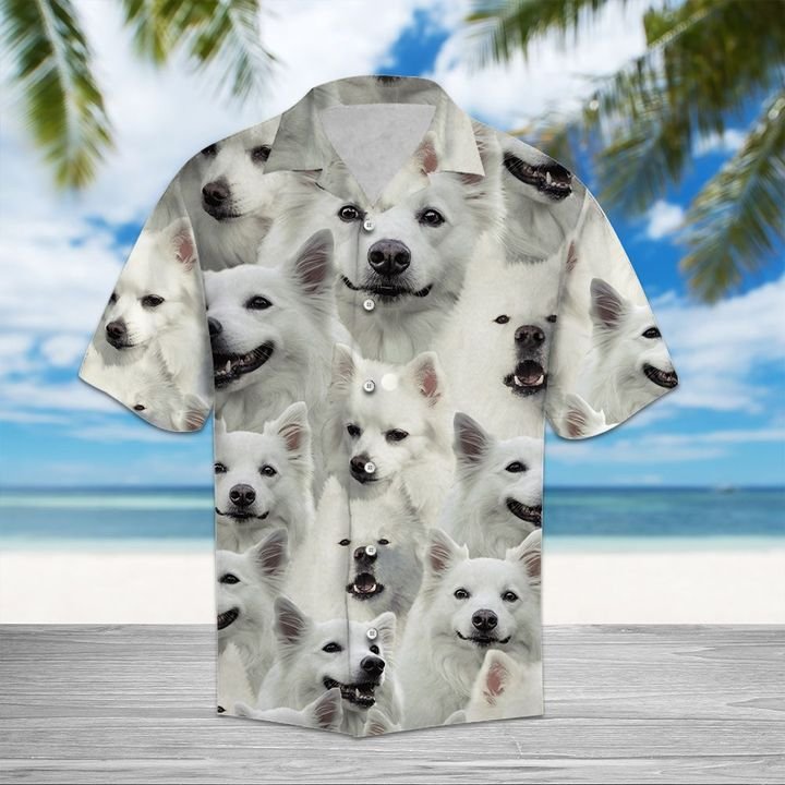 American Eskimo Dog Hawaiian Shirt Summer Button Up American Eskimo Dog Hawaiian Shirt Summer Button Up