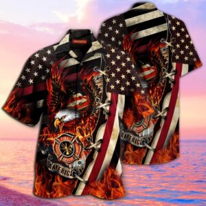 American Firefighter All Over Printed Hawaiian Shirt