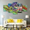 American Native - Abstract 5 Panel Canvas Art Wall Decor