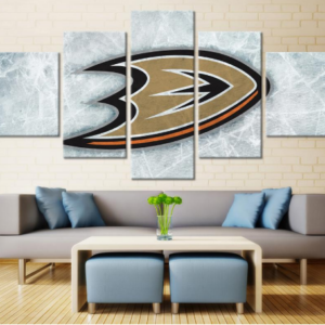 Anaheim Ducks Hockey - Sport 5 Panel Canvas Art Wall Decor