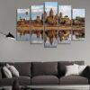 Ancient Khmer Architecture - Nature 5 Panel Canvas Art Wall Decor