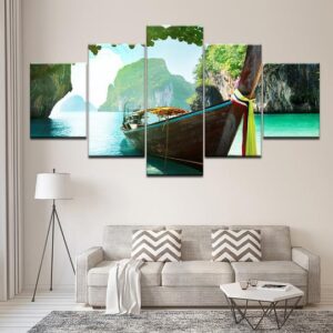 Andaman Sea Andamanensee Thailand - Space 5 Panel Canvas Art Wall Decor