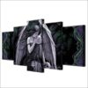 Angel Girl With Wings And Skull - Abstract 5 Panel Canvas Art Wall Decor