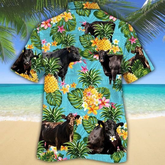 Angus Cattle Pineapple Hawaiian Shirt Angus Cattle Pineapple Hawaiian Shirt