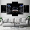 Animal Blue Eyes - Animal 5 Panel Canvas Art Wall Decor