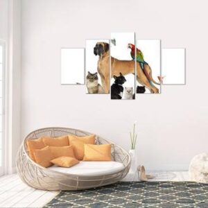 Animals And All - Animal 5 Panel Canvas Art Wall Decor