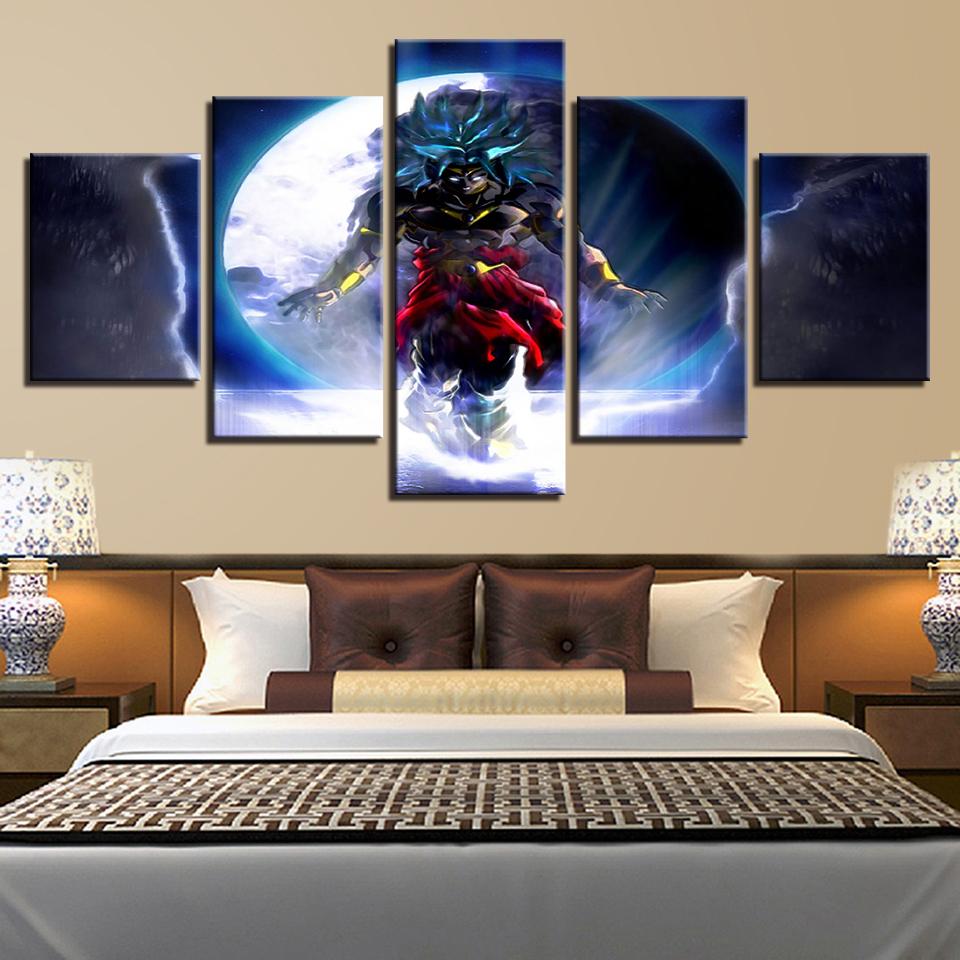 Animated Cartoon Dragon Ball - Anime 5 Panel Canvas Art Wall Decor Animated Cartoon Dragon Ball - Anime 5 Panel Canvas Art Wall Decor