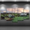 Antique Farm Truck - Automative 5 Panel Canvas Art Wall Decor