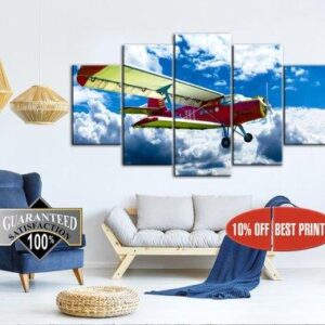 Antonov-2 Aircraft Aviation - Airplane 5 Panel Canvas Art Wall Decor