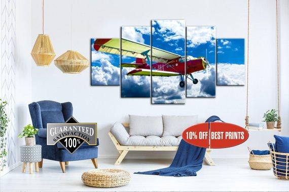 Antonov-2 Aircraft Aviation - Airplane 5 Panel Canvas Art Wall Decor Antonov-2 Aircraft Aviation - Airplane 5 Panel Canvas Art Wall Decor