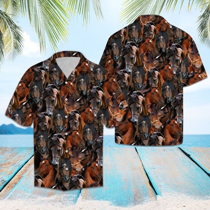 Arabian Horse Hawaiian Shirt Summer Button Up Arabian Horse Hawaiian Shirt Summer Button Up