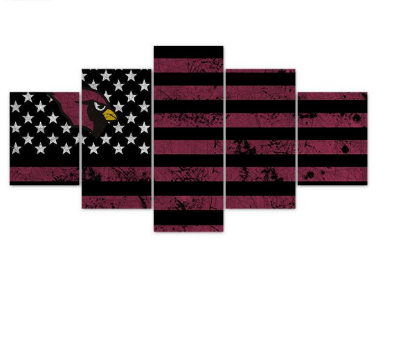Arizona Cardinals Football Flag - Sport 5 Panel Canvas Art Wall Decor Arizona Cardinals Football Flag - Sport 5 Panel Canvas Art Wall Decor
