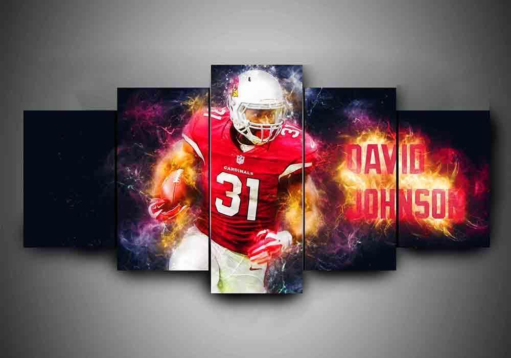 Arizona Cardinals - David Johnson - Sport 5 Panel Canvas Art Wall Decor Arizona Cardinals - David Johnson - Sport 5 Panel Canvas Art Wall Decor