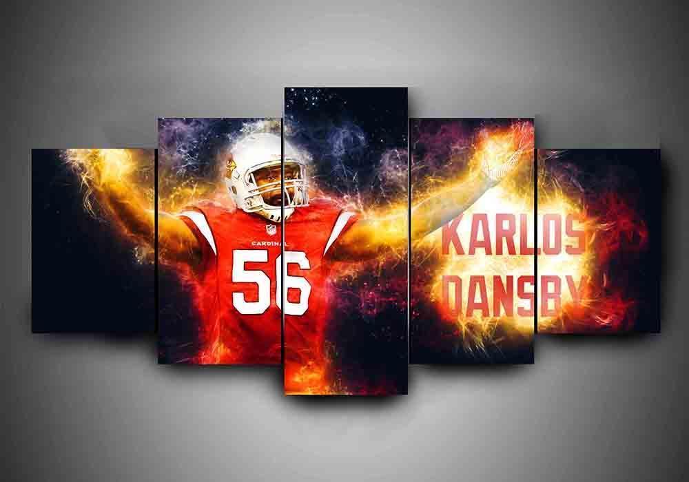 Arizona Cardinals - Karlos Dansby - Sport 5 Panel Canvas Art Wall Decor Arizona Cardinals - Karlos Dansby - Sport 5 Panel Canvas Art Wall Decor