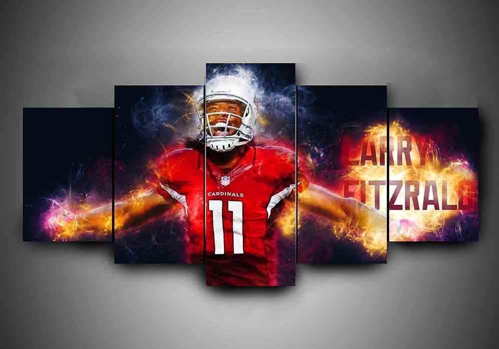 Arizona Cardinals - Larry Fitzrald - Sport 5 Panel Canvas Art Wall Decor Arizona Cardinals - Larry Fitzrald - Sport 5 Panel Canvas Art Wall Decor