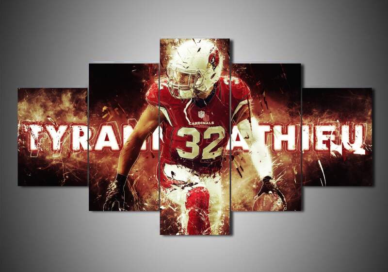 Arizona Cardinals - Tyrann Mathieu 1 - Sport 5 Panel Canvas Art Wall Decor Arizona Cardinals - Tyrann Mathieu 1 - Sport 5 Panel Canvas Art Wall Decor