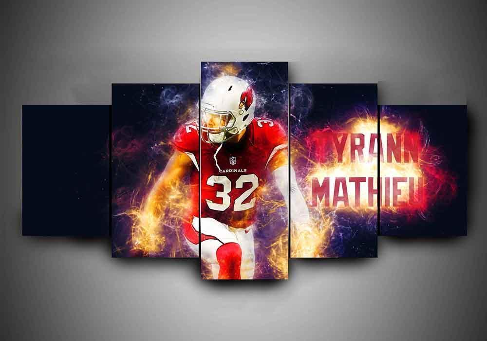 Arizona Cardinals - Tyrann Mathieu - Sport 5 Panel Canvas Art Wall Decor Arizona Cardinals - Tyrann Mathieu - Sport 5 Panel Canvas Art Wall Decor