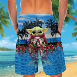 Arizona Diamondbacks And Baby Yoda Hawaiian Shirt Short