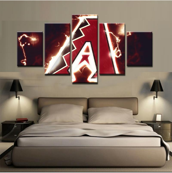 Arizona Diamondbacks Baseball - Sport 5 Panel Canvas Art Wall Decor Arizona Diamondbacks Baseball - Sport 5 Panel Canvas Art Wall Decor