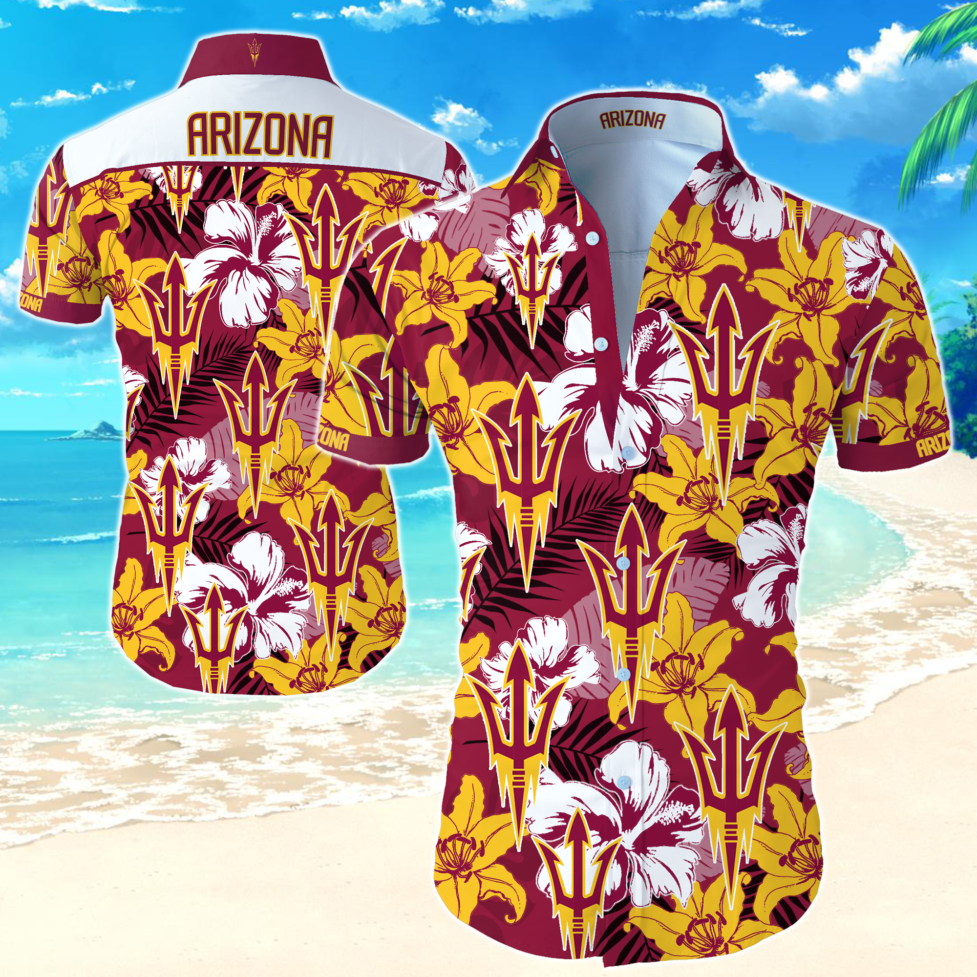 Arizona State Sun Devils Hawaiian Shirt Summer Button Up Arizona State Sun Devils Hawaiian Shirt Summer Button Up