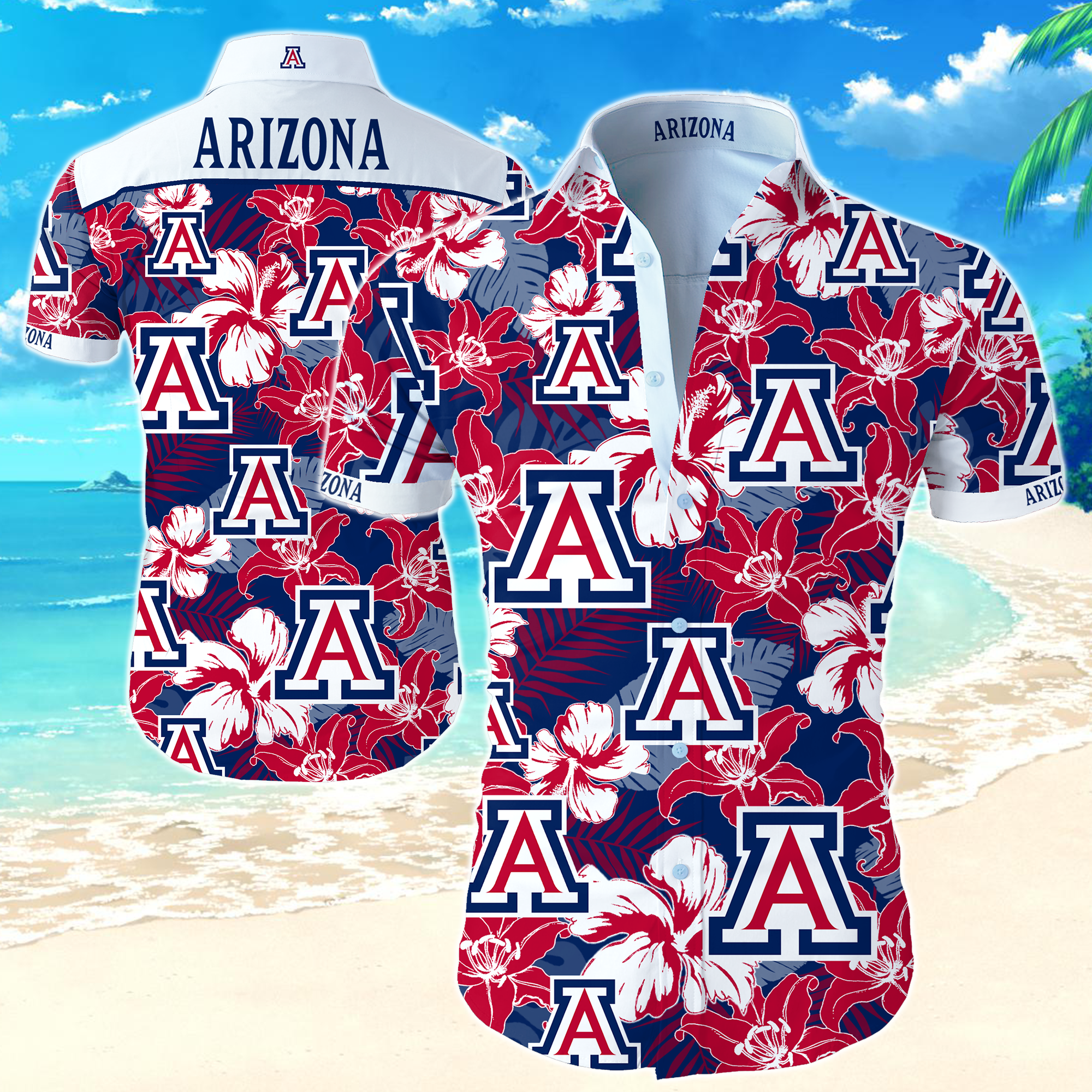 Arizona Wildcats Hawaiian Shirt Summer Button Up Arizona Wildcats Hawaiian Shirt Summer Button Up