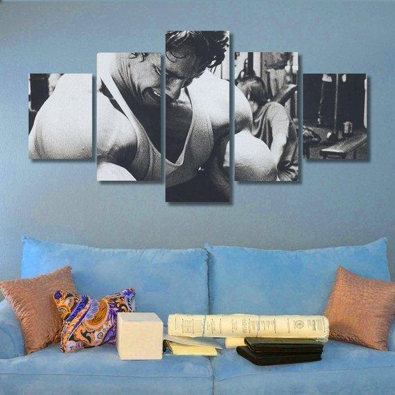 Arnold Schwarzenegger 01 - Famous Person 5 Panel Canvas Art Wall Decor Arnold Schwarzenegger 01 - Famous Person 5 Panel Canvas Art Wall Decor