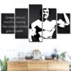 Arnold Schwarzenegger Quote - Famous Person 5 Panel Canvas Art Wall Decor