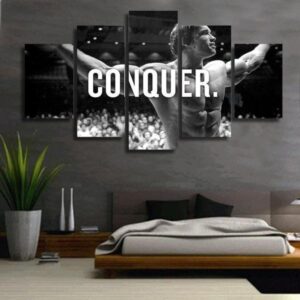 Arnold Schwarzenegger - Famous Person 5 Panel Canvas Art Wall Decor