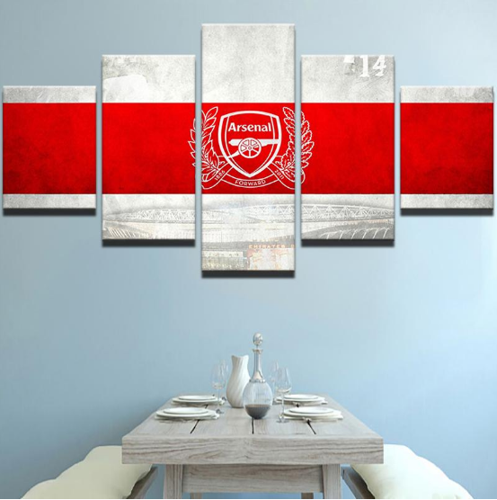 Arsenal Club Football 01 - Sport 5 Panel Canvas Art Wall Decor Arsenal Club Football 01 - Sport 5 Panel Canvas Art Wall Decor
