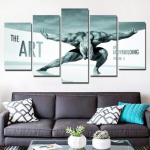 Art Of Bodybuilding Volume 1 - Abstract 5 Panel Canvas Art Wall Decor