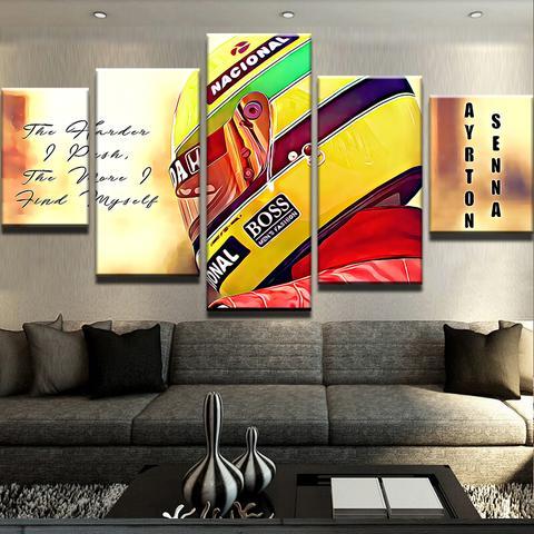 Aryton Senna - Sport 5 Panel Canvas Art Wall Decor Aryton Senna - Sport 5 Panel Canvas Art Wall Decor