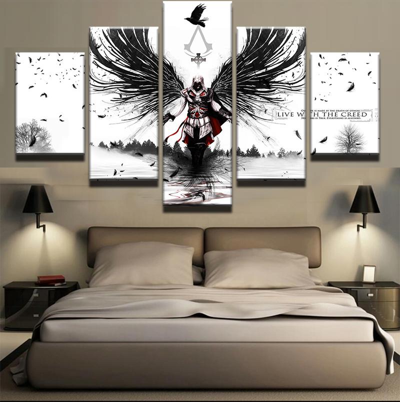 Assassins Creed 3 - Gaming 5 Panel Canvas Art Wall Decor Assassins Creed 3 - Gaming 5 Panel Canvas Art Wall Decor