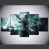 Assassins Creed Black Flag - Gaming 5 Panel Canvas Art Wall Decor