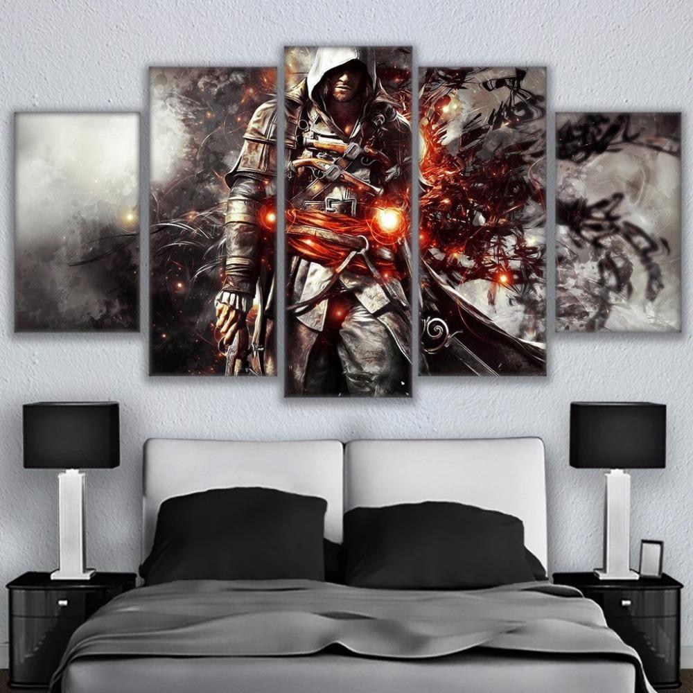 Assassins Creed Character 1 - Gaming 5 Panel Canvas Art Wall Decor Assassins Creed Character 1 - Gaming 5 Panel Canvas Art Wall Decor