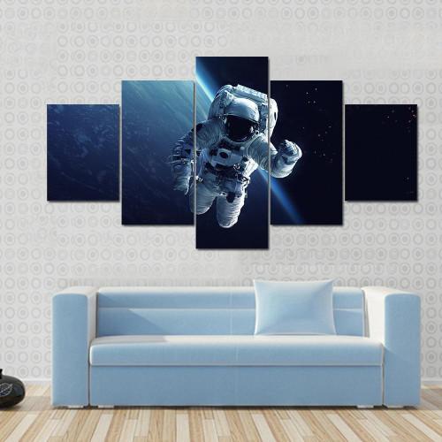 Astronaut In Space - Movie 5 Panel Canvas Art Wall Decor Astronaut In Space - Movie 5 Panel Canvas Art Wall Decor