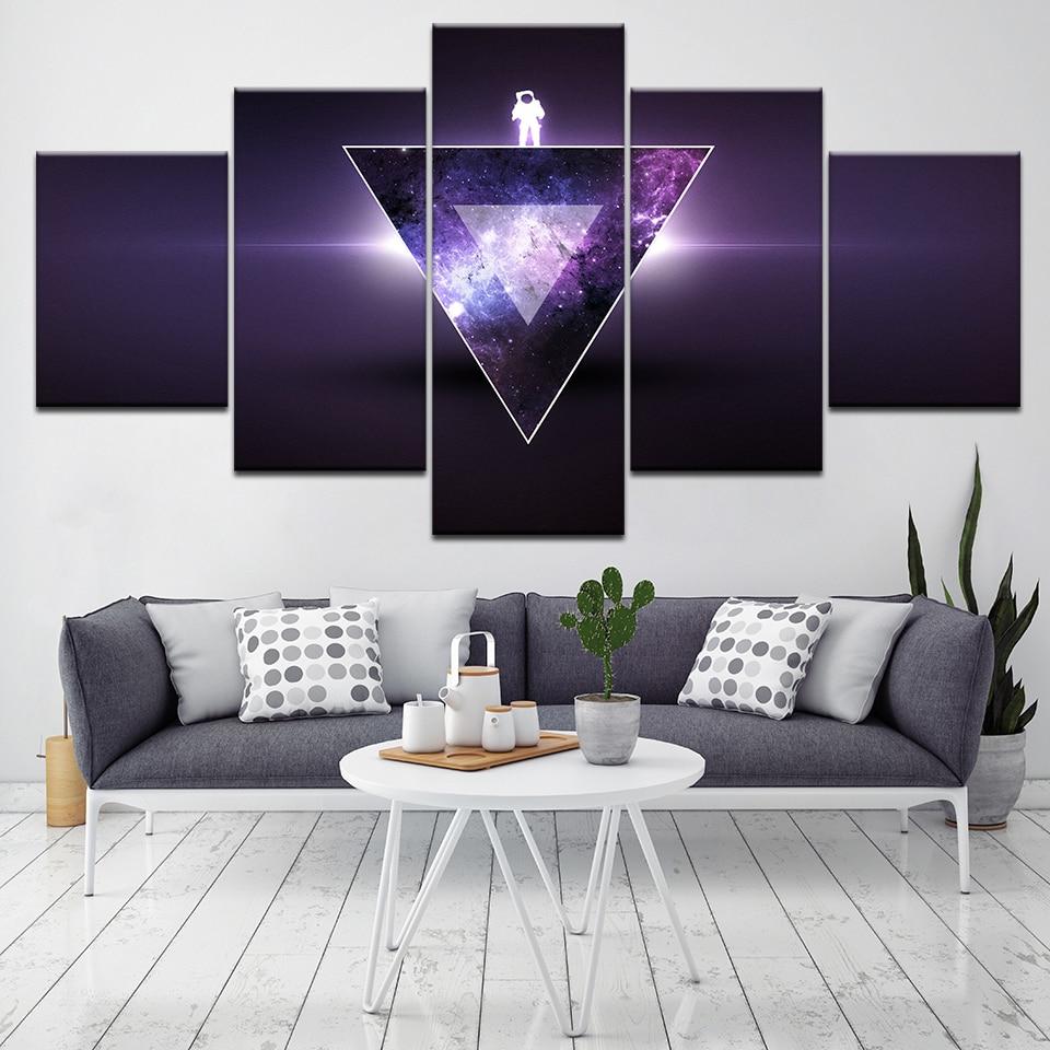 Astronaut Modular - Abstract 5 Panel Canvas Art Wall Decor Astronaut Modular - Abstract 5 Panel Canvas Art Wall Decor