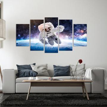 Astronaut Space Walker - Space 5 Panel Canvas Art Wall Decor Astronaut Space Walker - Space 5 Panel Canvas Art Wall Decor