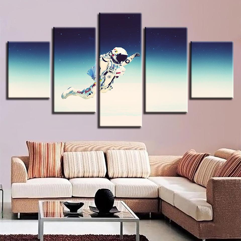 Astronauts - Space 5 Panel Canvas Art Wall Decor Astronauts - Space 5 Panel Canvas Art Wall Decor