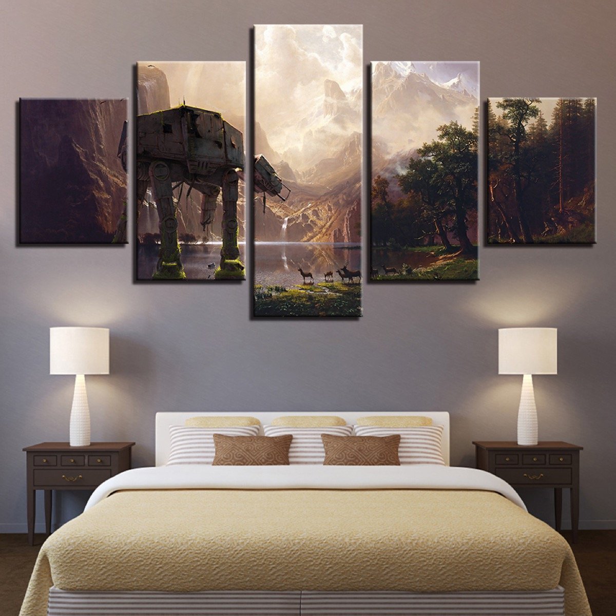 At-At Walker - Movie 5 Panel Canvas Art Wall Decor At-At Walker - Movie 5 Panel Canvas Art Wall Decor