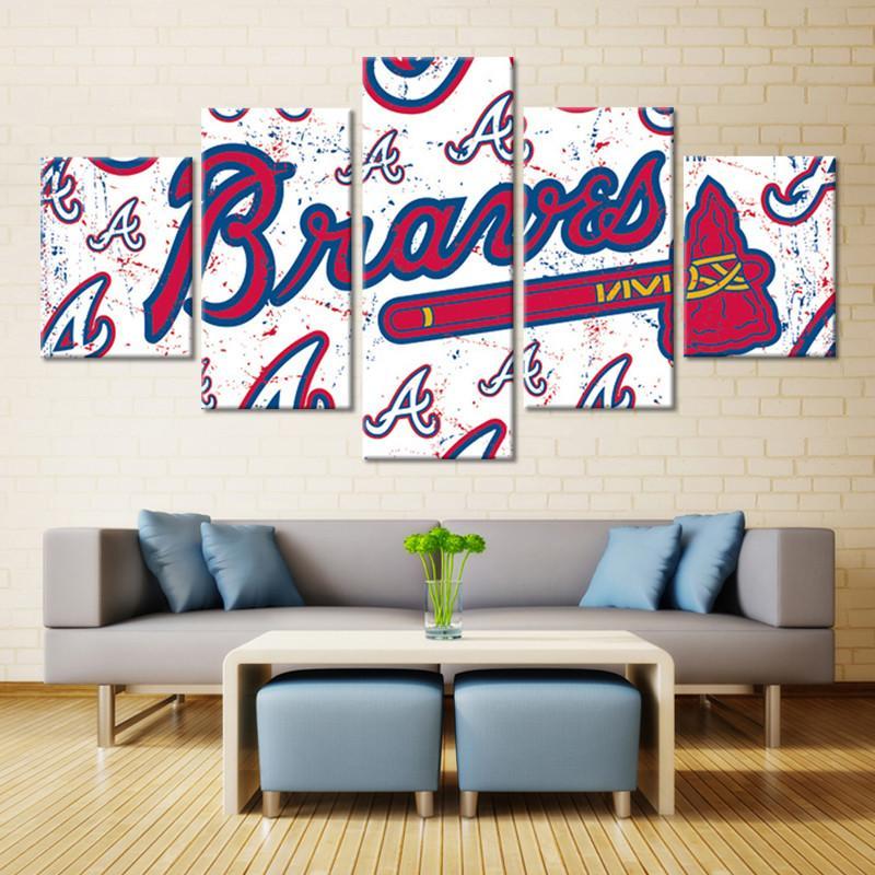 Atlanta Braves Baseball Club - Sport 5 Panel Canvas Art Wall Decor Atlanta Braves Baseball Club - Sport 5 Panel Canvas Art Wall Decor