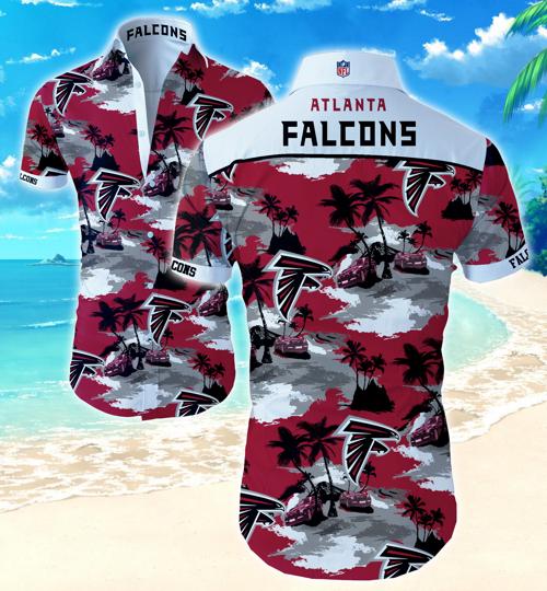 Atlanta Falcons Coconut Tree Hawaiian Shirt Summer Button Up Atlanta Falcons Coconut Tree Hawaiian Shirt Summer Button Up