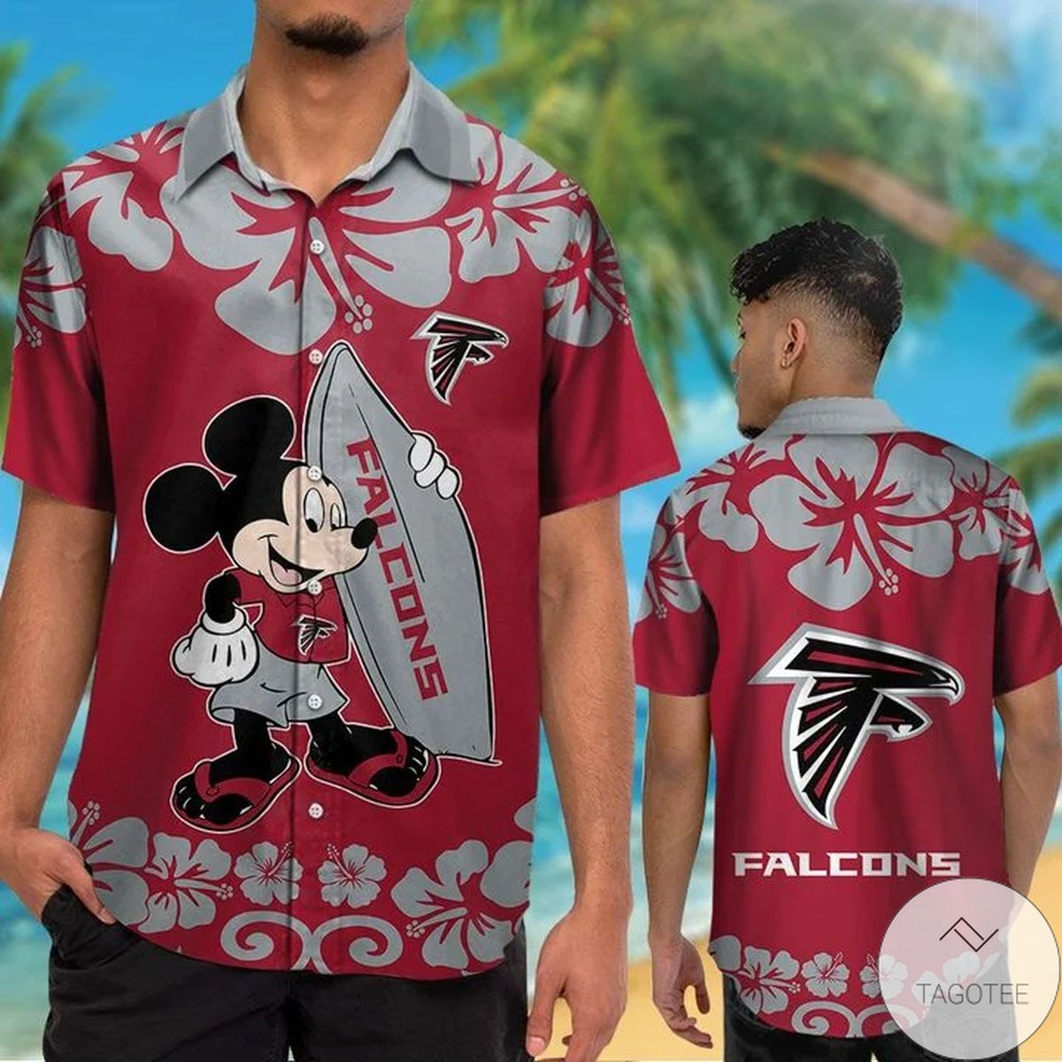 Atlanta Falcons & Mickey Mouse Hawaiian Shirt Atlanta Falcons & Mickey Mouse Hawaiian Shirt