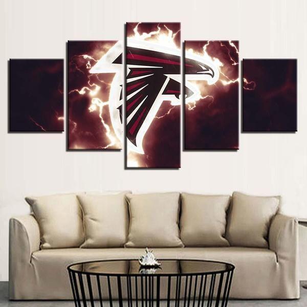 Atlanta Falcons Nfl Logo Ii -1- Sport 5 Panel Canvas Art Wall Decor Atlanta Falcons Nfl Logo Ii -1- Sport 5 Panel Canvas Art Wall Decor