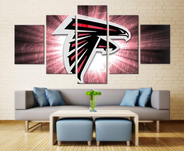 Atlanta Falcons Sports Team - Sport 5 Panel Canvas Art Wall Decor Atlanta Falcons Sports Team - Sport 5 Panel Canvas Art Wall Decor