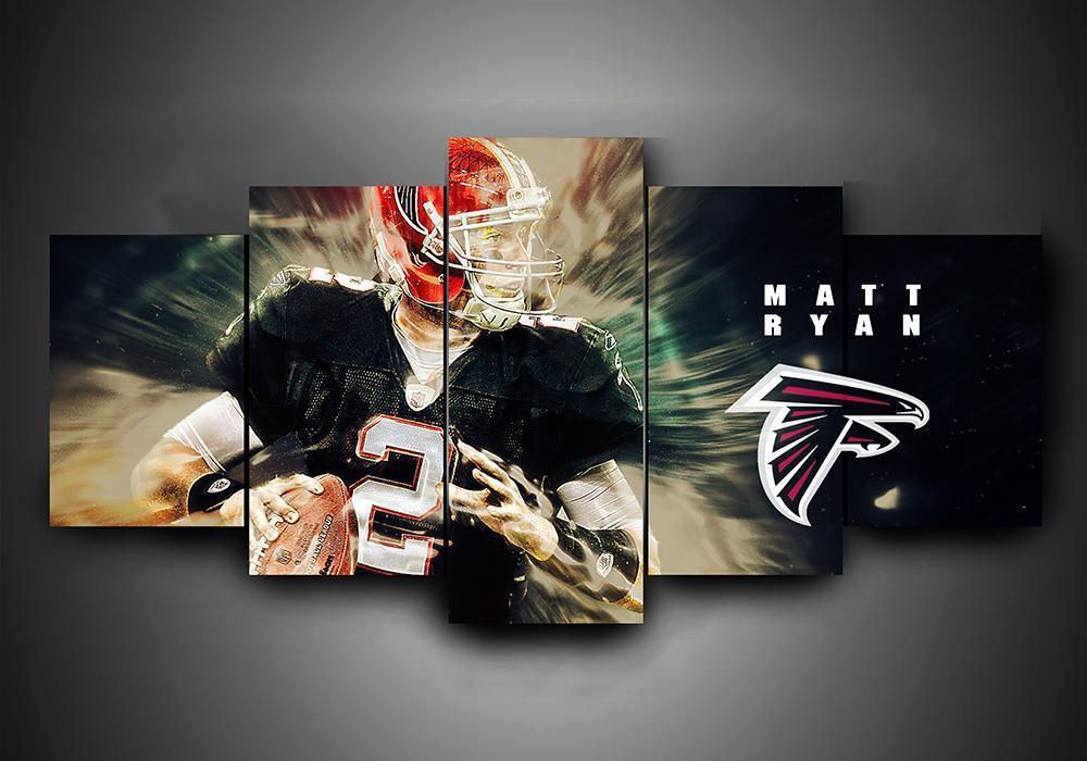 Atlanta Falcons - Matt Ryan - Sport 5 Panel Canvas Art Wall Decor Atlanta Falcons - Matt Ryan - Sport 5 Panel Canvas Art Wall Decor