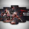 Atlanta Falcons - Michael Turner - Sport 5 Panel Canvas Art Wall Decor