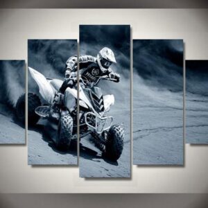 Atv Racing - Sport 5 Panel Canvas Art Wall Decor