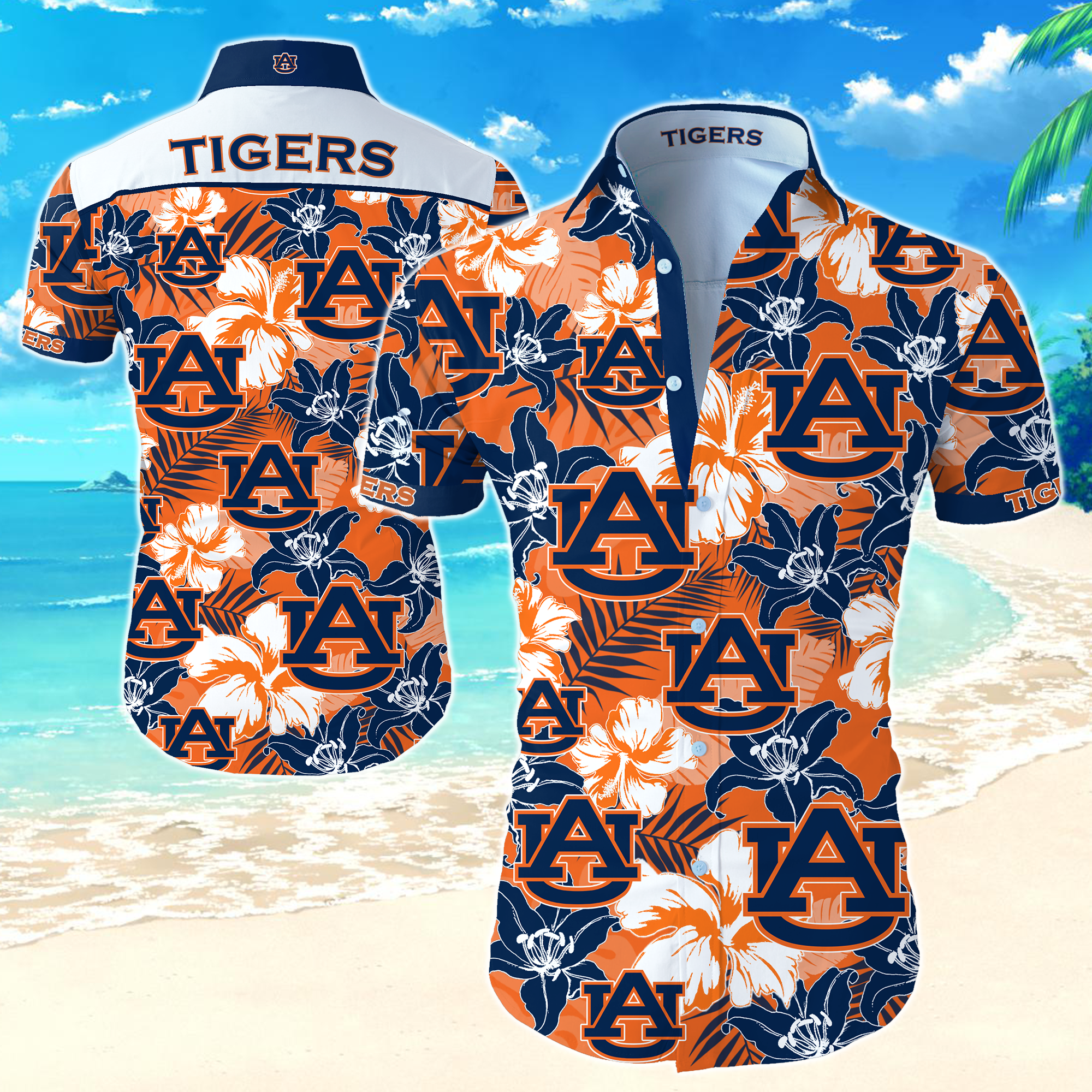 Auburn Tigers Hawaiian Shirt Summer Button Up Auburn Tigers Hawaiian Shirt Summer Button Up