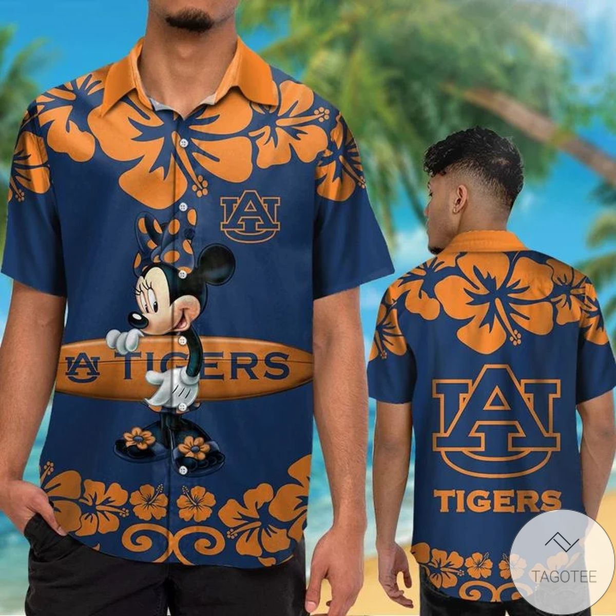 Auburn Tigers & Minnie Mouse Hawaiian Shirt Auburn Tigers & Minnie Mouse Hawaiian Shirt